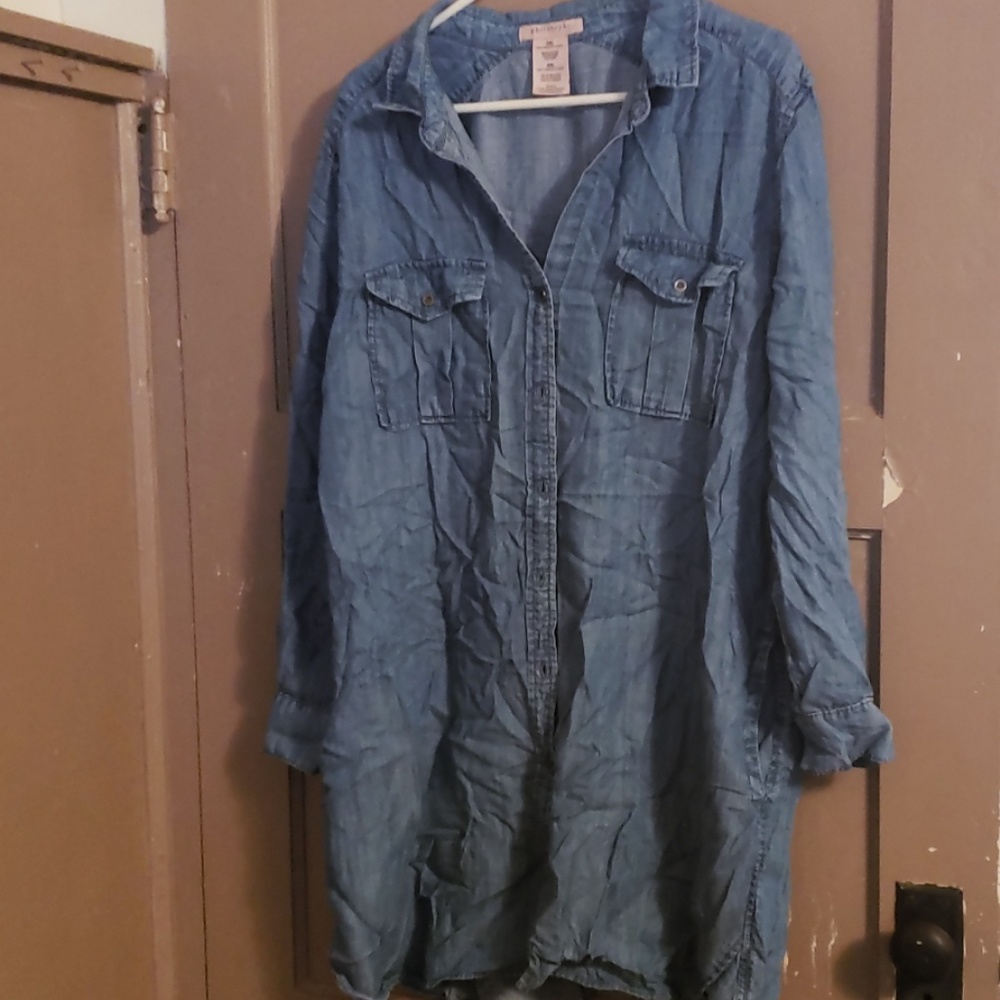 Denim shirt dress